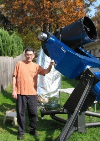 Ken Levin with his telescope